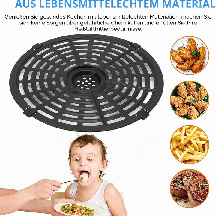 Ersatzteile Für Die Heissluftfritteuse Mit Gummipuffern Und Silikonölbürste, Runde, Antihaftbeschich
