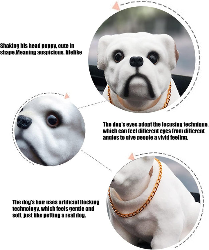 Wackelkopf Hunde,Auto Puppe,Harz Niedlich Schütteln Kopf Hund Dekoration,für Auto Innenraum Home Des