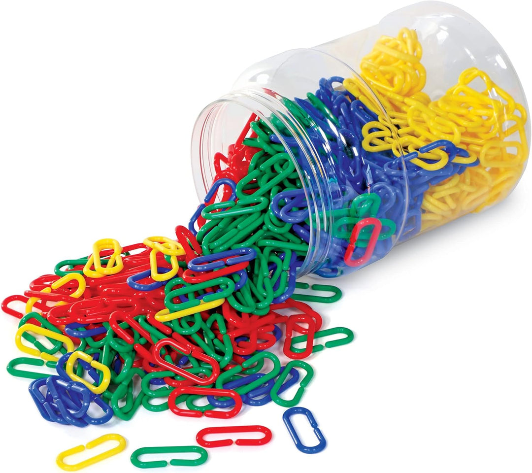 Learning Resources Link 'N' Learn Links – Kettenglieder in 4 Farben (Set mit 500 Stück)
