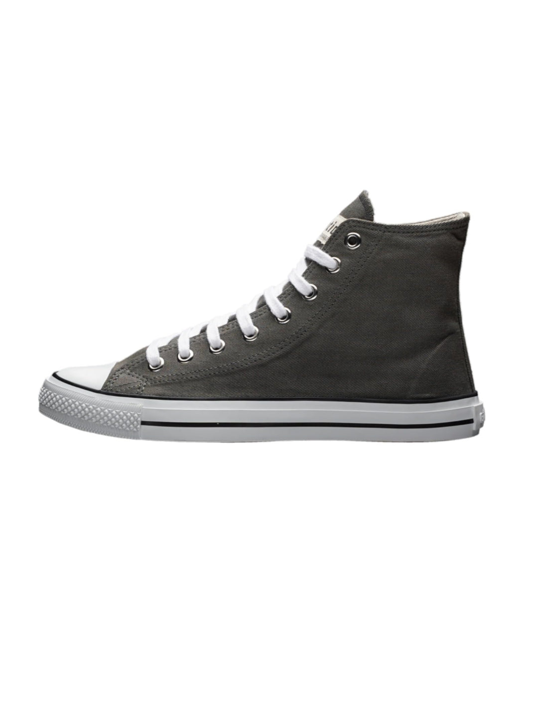 Ethletic - Unisex - Canvas Sneaker - Black Cap Hi Cut - Fairtrade Produkt 36 EU Donkey Grey Just Whi