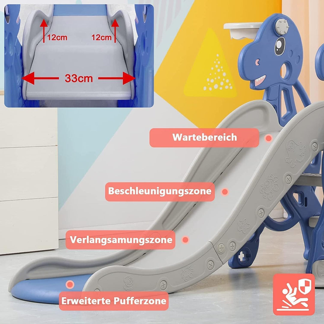 LARS360 4-in-1 Kinder Spielplatz, Spielzeugrutsche mit Kletterleiter, Multifunktionales Spielplatzse