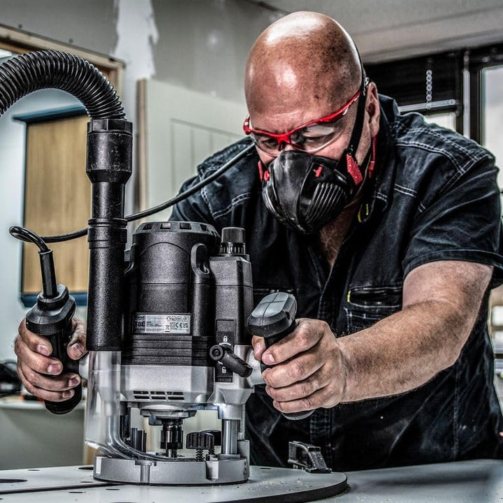 Trend T8 12mm Dual-Mode Oberfräse für die Werkstatt, Entwickelt für den Einsatz per Hand und am Fräs