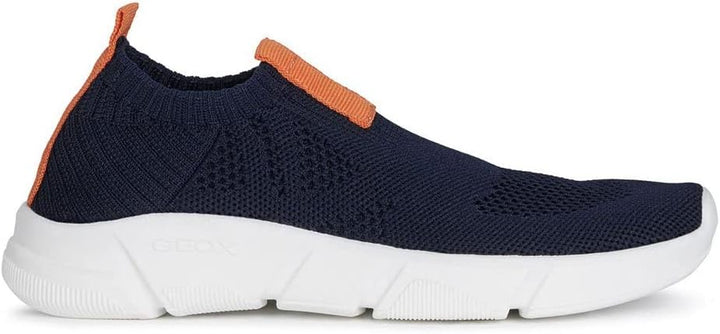 Geox Jungen J Aril Boy ASneakers 28 EU Navy Orange, 28 EU Navy Orange
