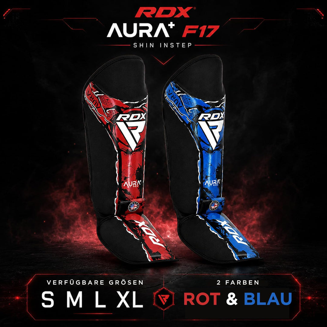 RDX SHIN Instep NEW Aura F17 Schwarz/Blau L, Schwarz/Blau L