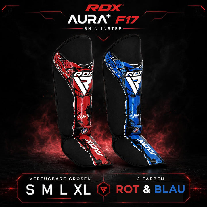 RDX SHIN Instep NEW Aura F17 Schwarz/Blau L, Schwarz/Blau L
