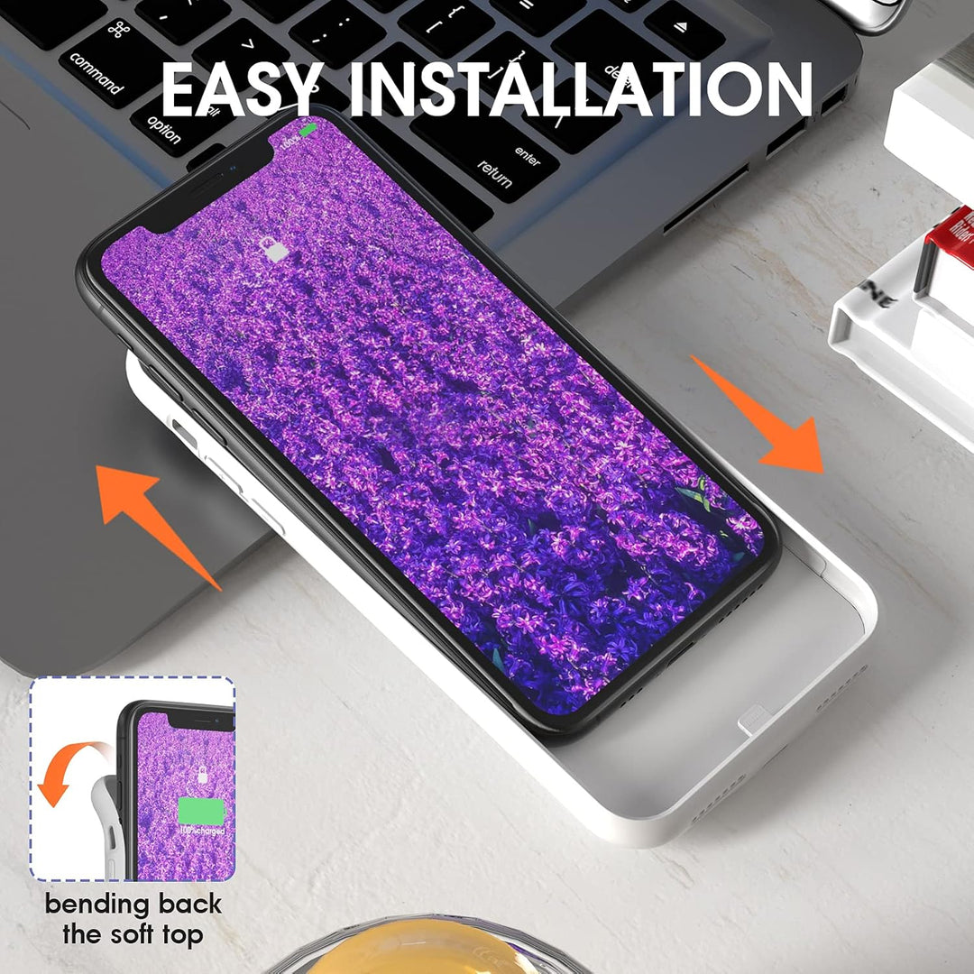 HUOBAO Akkuhülle für iPhone 11, [5000mAh] Zusatzakku Ladehülle Akku hülle Handyhülle, Akku Battery C