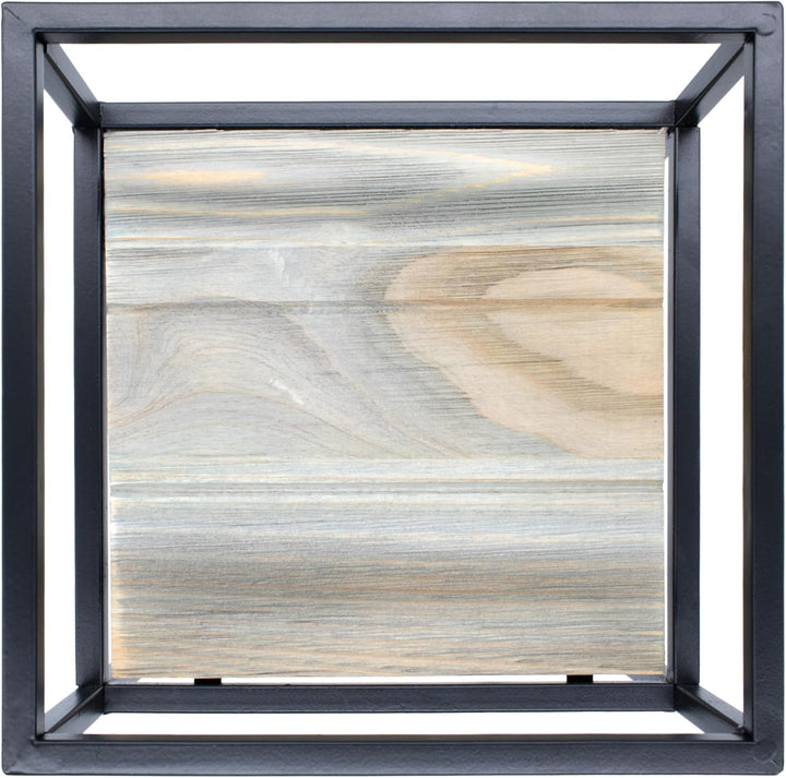 Spetebo Metall Blumenhocker schwarz 3er Set - 70 / 60 / 50 cm - Pflanzenständer mit Holzplatte - Dek