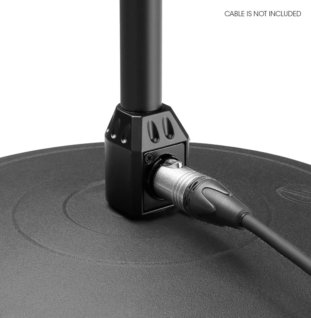 Gravity MS 23 XLR B - Mikrofonständer mit XLR-Anschluss und Schwanenhals, schwarz