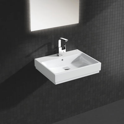 GROHE Eurocube - Einhand- Waschtischarmatur (wassersparend, hoher Auslauf, mit Zugstange), chrom, 23