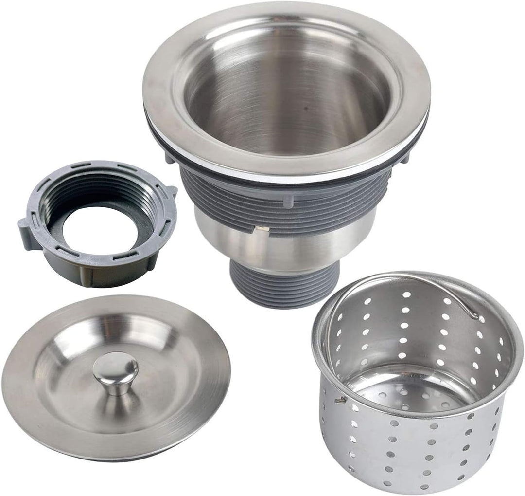 KONE 3-1/2-inch Kitchen Sink Strainer with Removable Deep Waste Basket / Strainer Assembly / Sealing