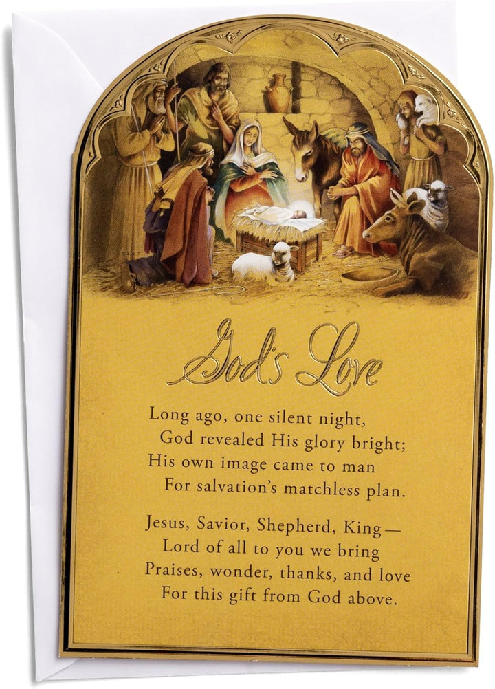 DaySpring - God's Love Krippe - 50 grosse Weihnachtskarten und Umschläge (U1346)