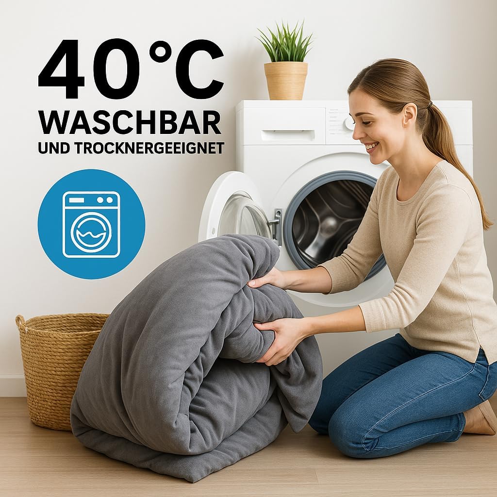 MALIKA Winter Plüsch Bettwäsche Nicky-Teddy Cashmere Coral Fleece 135x200 155x220 200, Grösse:155 x