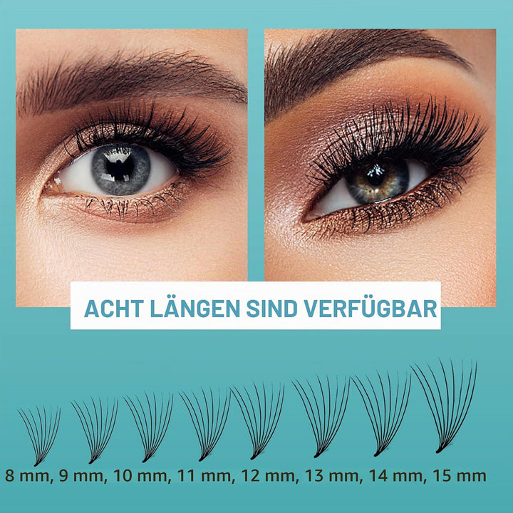 Vorgefächerte Volumen Wimpern Fertige Fächer Wimpernverlängerung 8D 8-15mm Mischung D Cur 500PCS von