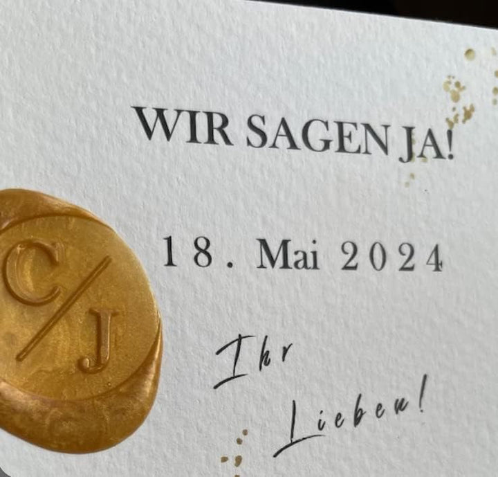 Siegel mit eigenem Logo, personalisiertes Siegel, Hochzeit, Einladungskarten stempeln, save the date