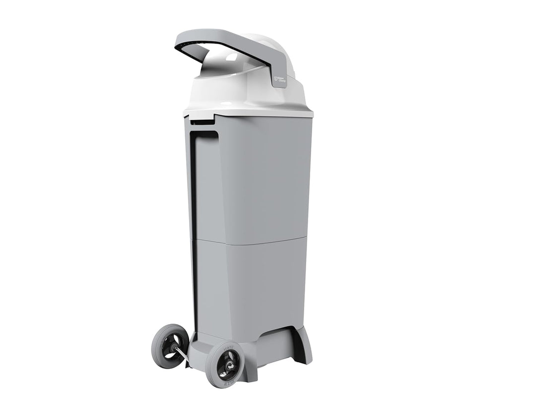 Geruchsdichter Windeleimer DiaperChamp ONE Maxi Handsfree Plus mit Pedal und Rollen - berührungslose