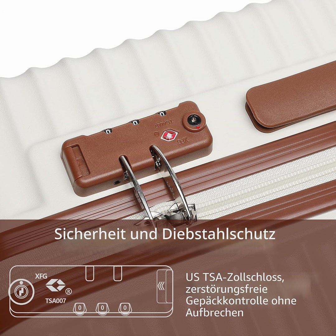 Ruausine Handgepäck Flugzeugtauglich Hartschalenkoffer mit 4 Spinner-Rollen Leichter Kleiner Reiseko