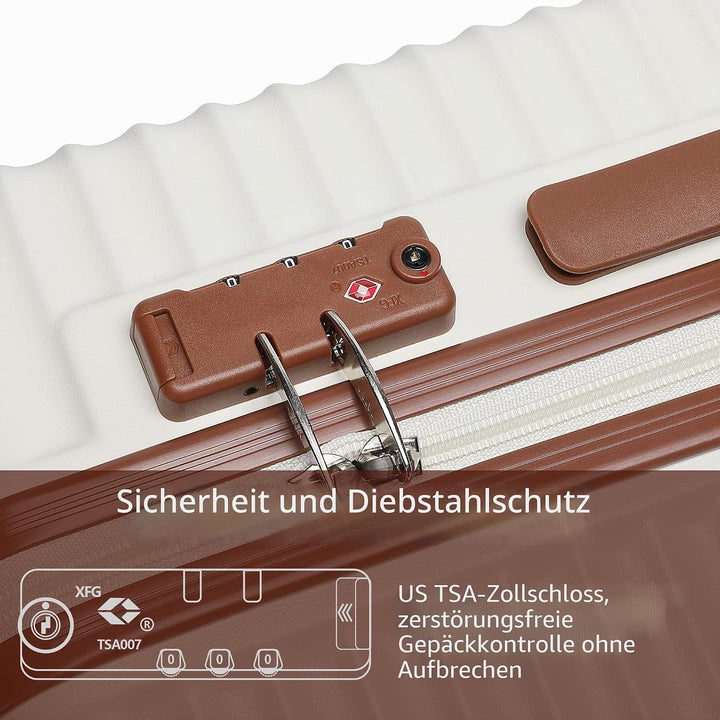 Ruausine Handgepäck Flugzeugtauglich Hartschalenkoffer mit 4 Spinner-Rollen Leichter Kleiner Reiseko