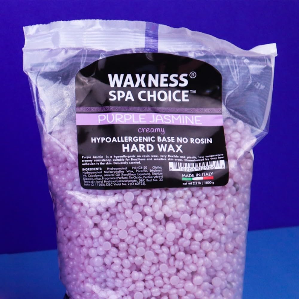 Waxness Spa Choice Lila Jasmine Demi Cremig Hartwachsperlen Kolophoniumfrei 1 kg/Hard Wax Beads Demi