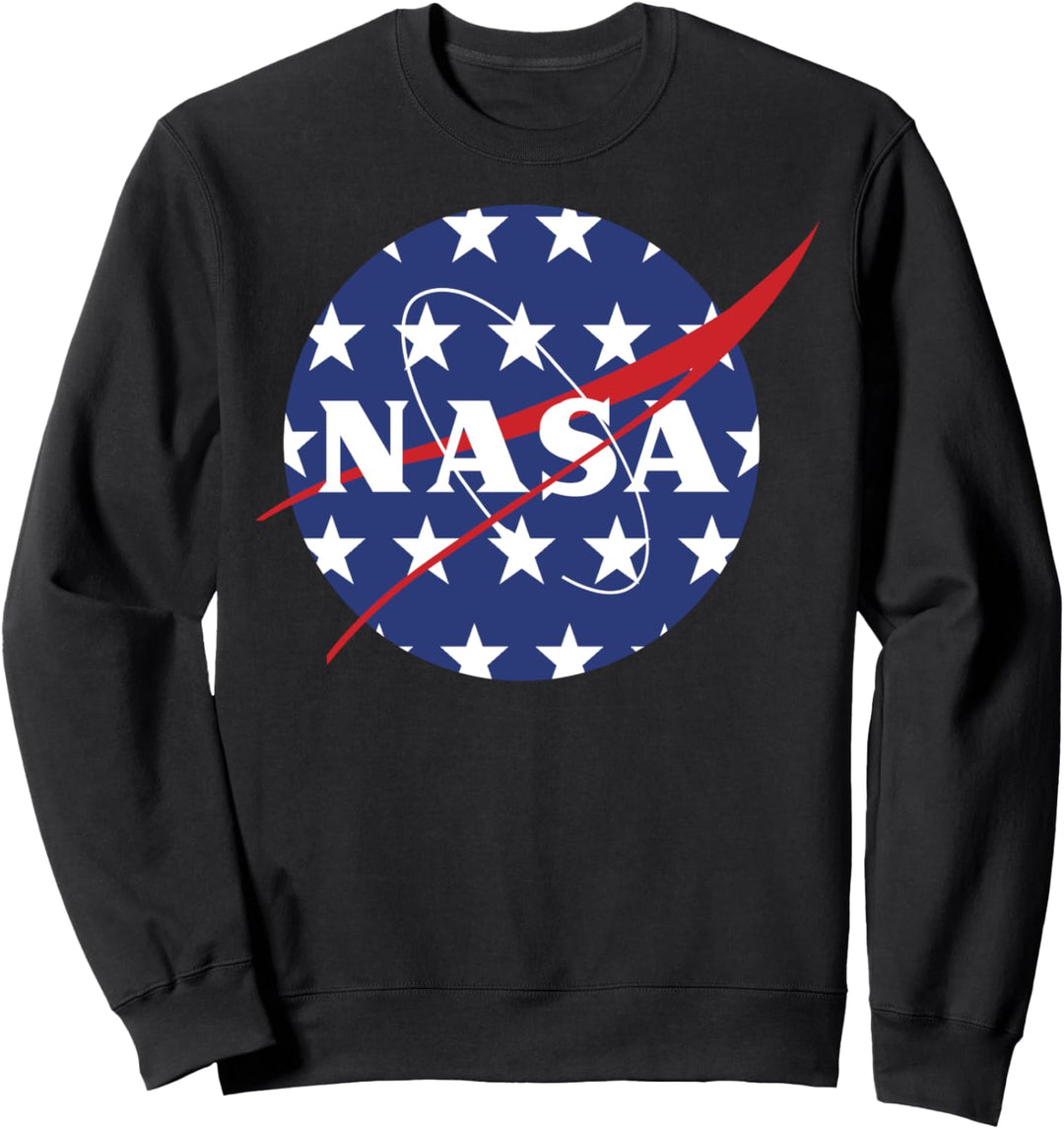 NASA American Flag Large Stars Logo Sweatshirt