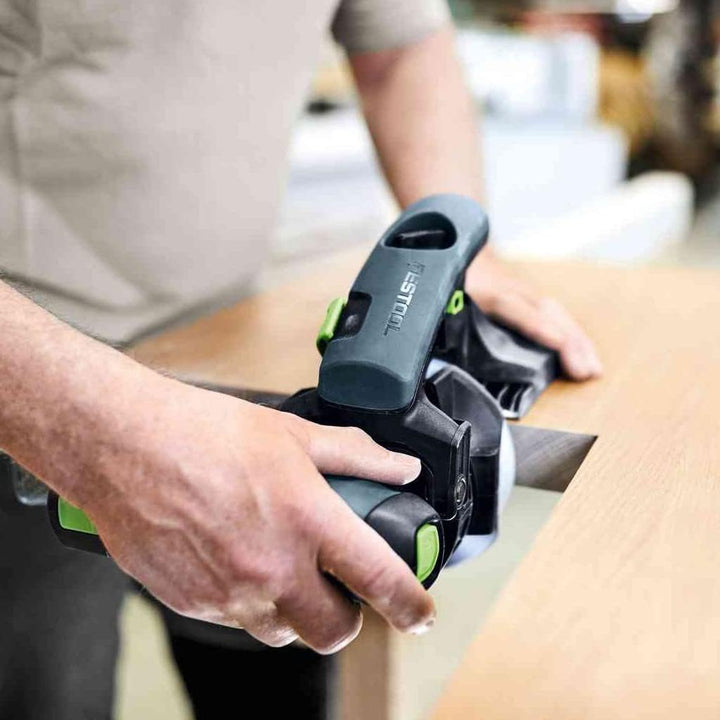 Festool Akku-Kantenschleifer ES-ETSC 125 3,0 I-Plus (mit Ansetzhilfe, Akkupacks Schnellladegerät, Sc