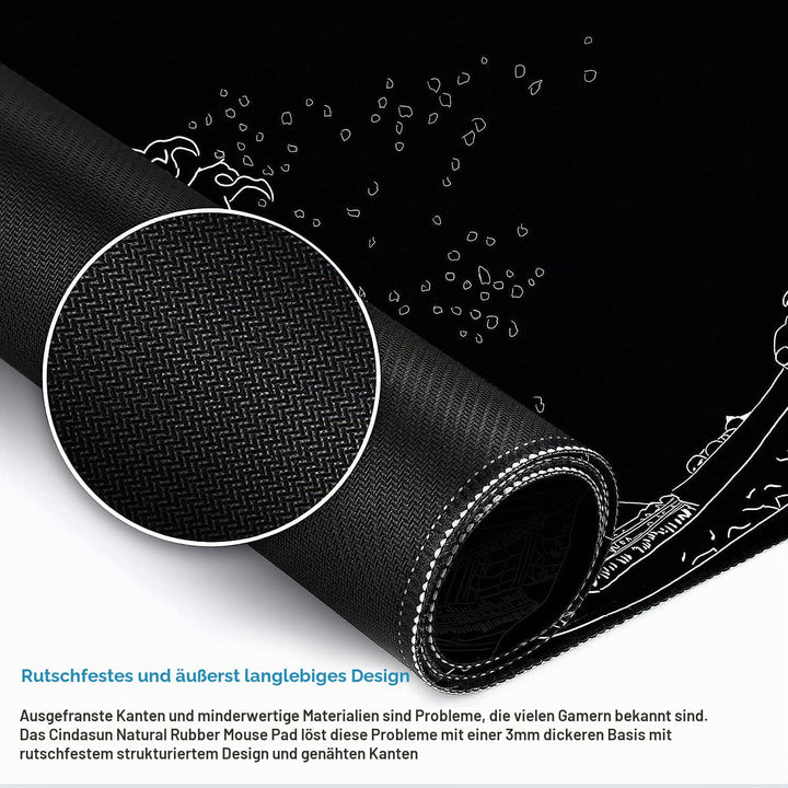 Mauspad XL Erweiterte Grosse Maus Pad Grosse,Gaming Mouse Pad Schreibtisch Pad, 31.5x11.8inch Lange