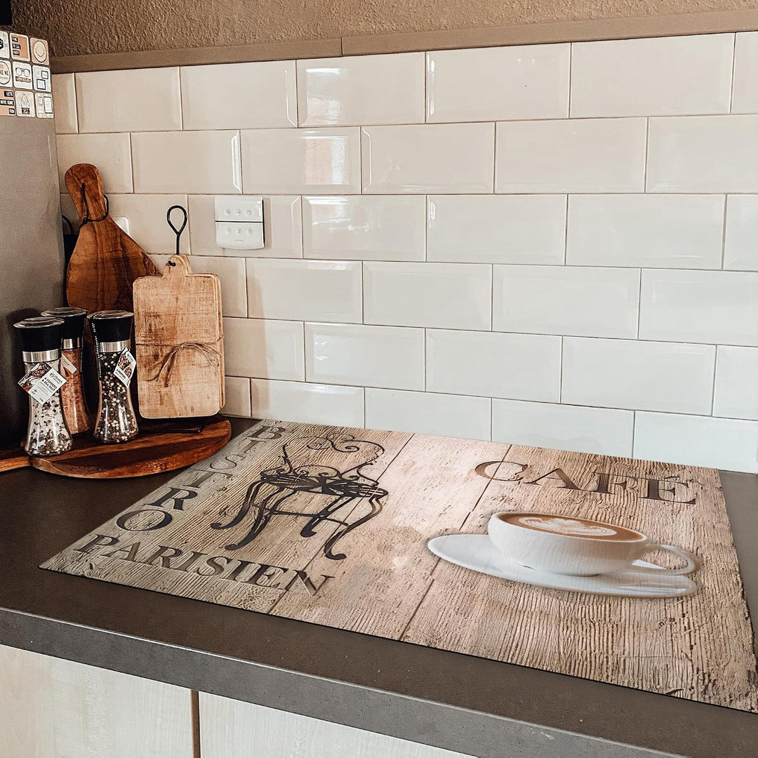 KitchenYeah© Herdabdeckplatte Einteilig Abdeckplatten Cerankochfeld Cafe 51L x 77B cm, Cafe 51L x 77