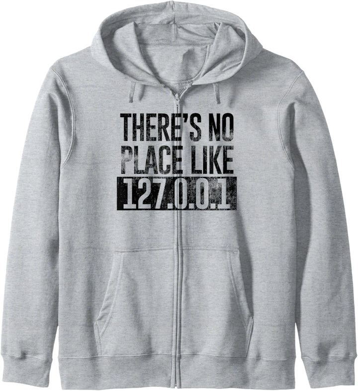 Funny There's No Place Like Home 127.0.0.1 System Kapuzenjacke