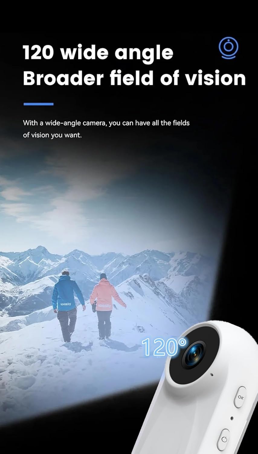 1080P Mini Action Kamera mit 64GB TF Karte, Tragbare Bodycam mit Audio & Video, Wearable Körperkamer