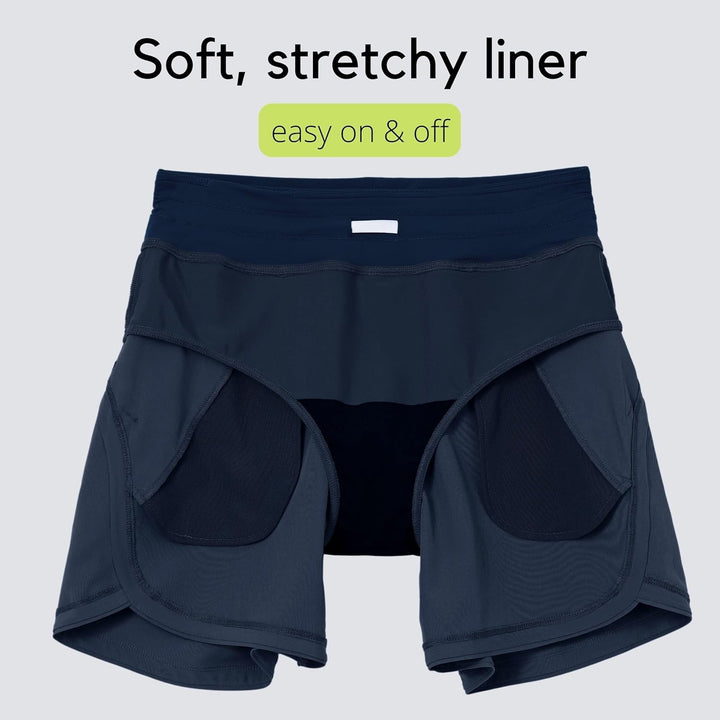 WILLIT Damen 7" Badeshorts Schwimmen Boardshorts Badehose Schnell Trocknend Bikini Shorts High Waist