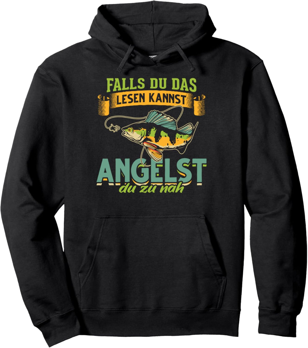 Angeln lustiger Spruch Angler Fischer Fisch Angelsport Pullover Hoodie