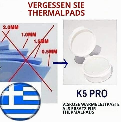 COMPUTERSYSTEMS REPAIR SERVICES DATA RECOVERY K5-PRO Viskose Wärmeleitpaste für Thermal-Pad Ersatz 6