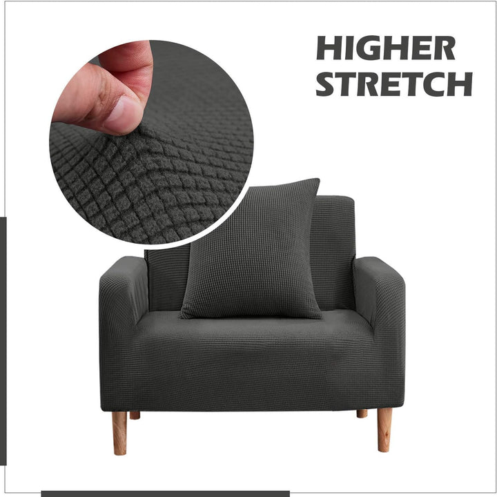 WedDecor Stretch-Sesselbezüge aus Knautschsamt, Sofabezüge, Sofaschoner für Wohnzimmer, rutschfeste,