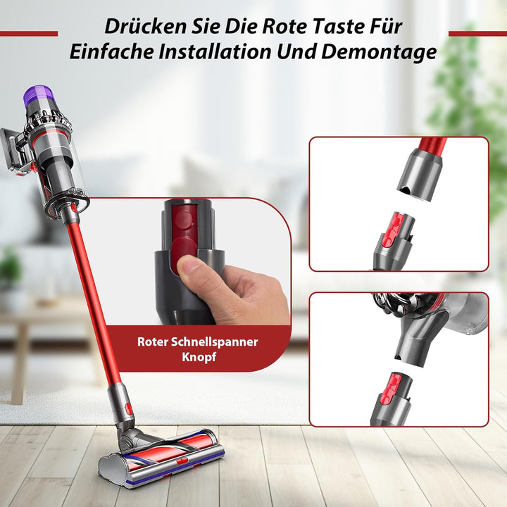 Verlängerungsrohr kompatibel mit Dyson V7 V8 V10 V11 V15 - Ersatz Teleskop-Saugrohr für Dyson, Starr