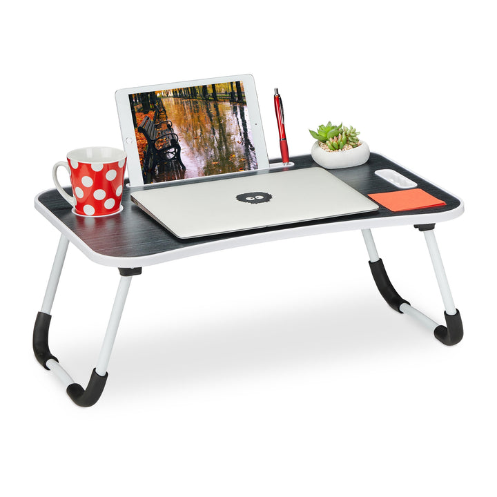 Relaxdays Laptoptisch für Bett & Couch, H x B x T: 26 x 63 x 40 cm, klappbarer Betttisch, Notebookti