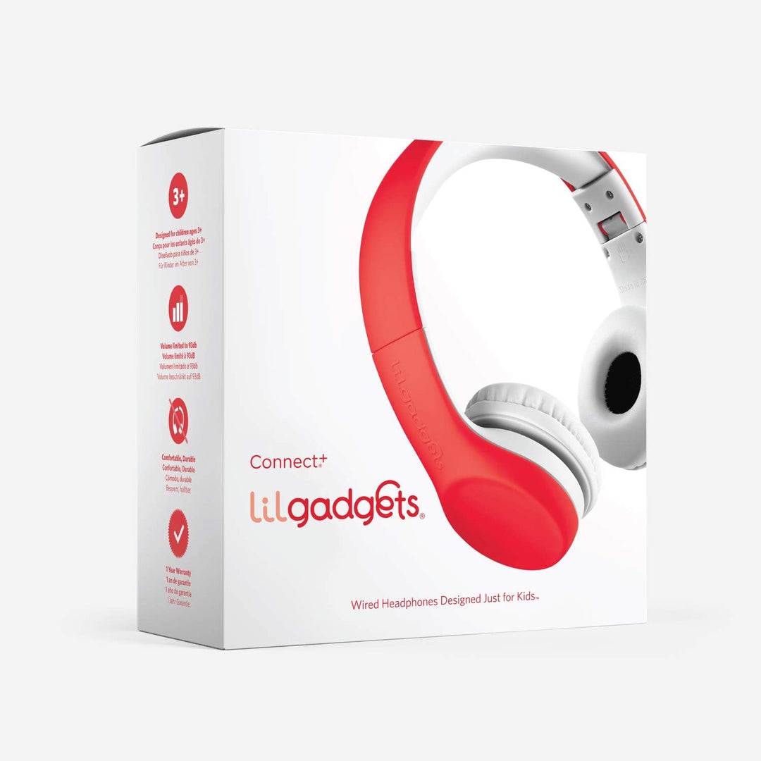 LilGadgets Connect+ Kids Premium Volume Limited Kabelgebundene Kopfhörer mit SharePort und Inline-Mi