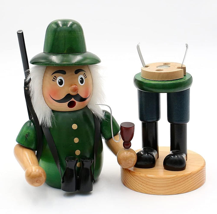 Dekohelden24 Lustiges Räuchermännchen als Jäger, ca. 24 cm, Holz, Jäger