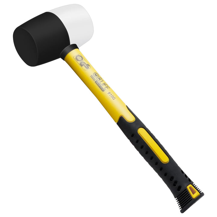 CCLIFE Gummihammer Schwarz/Weiss 910g Zertifiziert durch TÜV und GS Gummi hammer mit zwei Seiten, D=