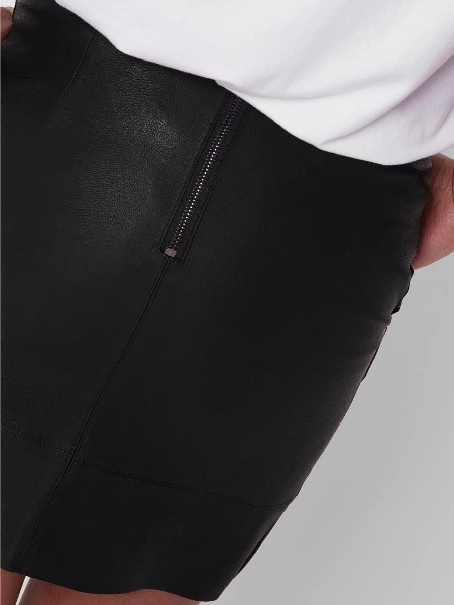 ONLY Damen Onljulie Fauxsuede Bonded Skirt OTW Noos Rock 36 Schwarz, 36 Schwarz