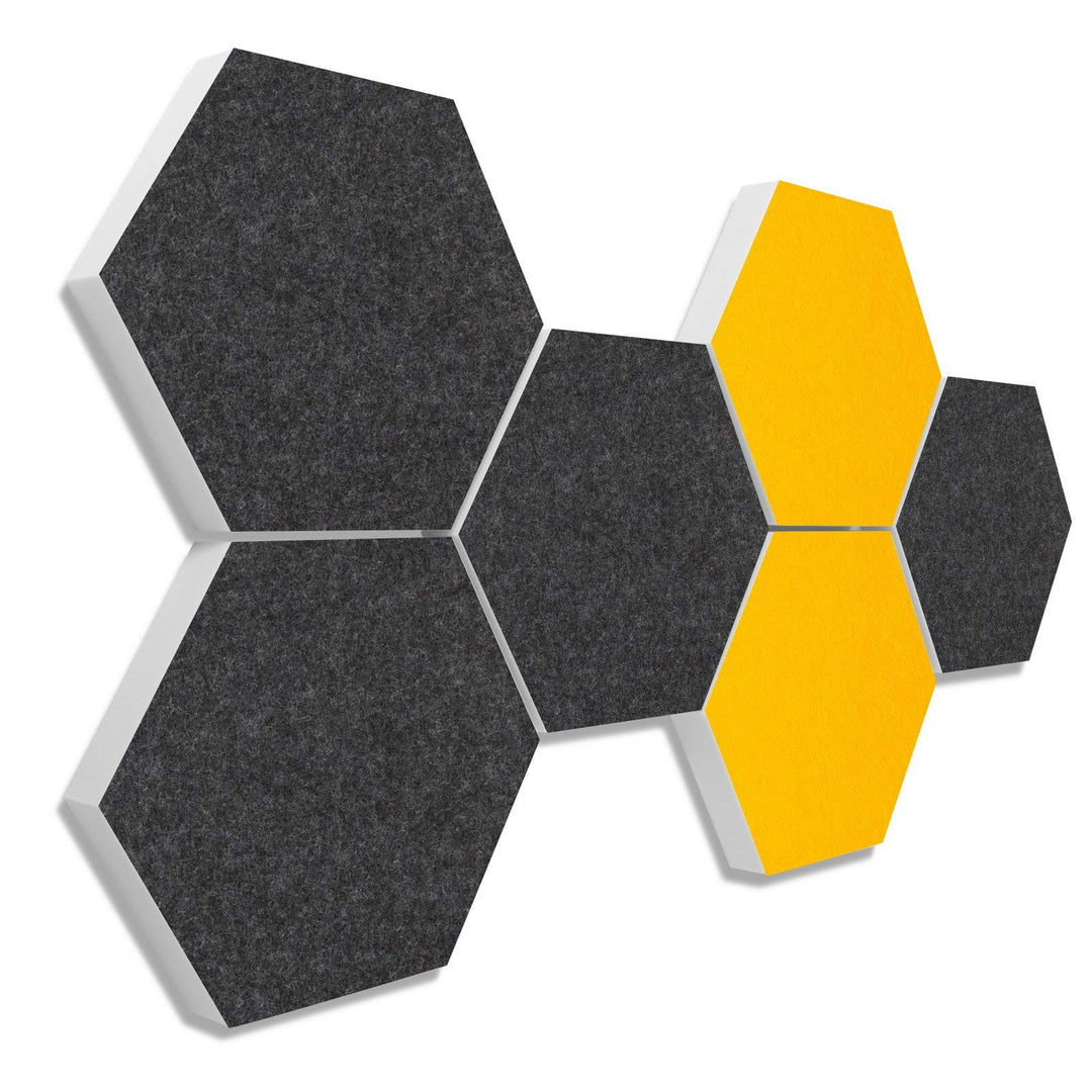 platino24 Schallabsorber COLORE aus Basotec G+ I Akustikpaneele mit Akustikfilz I Wand-Paneele mit 6
