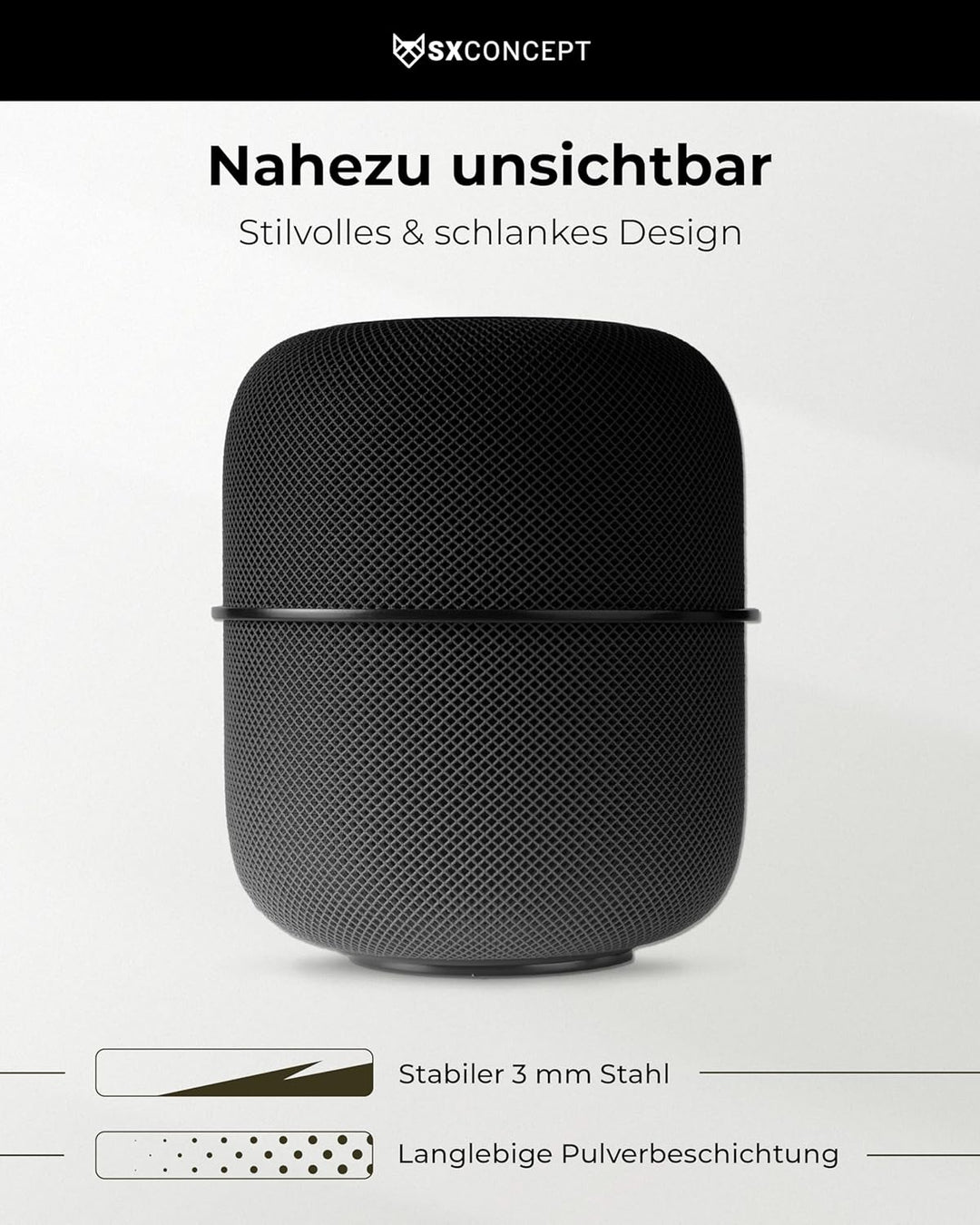 Homepod Wandhalterung | für Apple Homepod und Homepod 2 | optimale Raumoptik & platzsparend | Bewegl