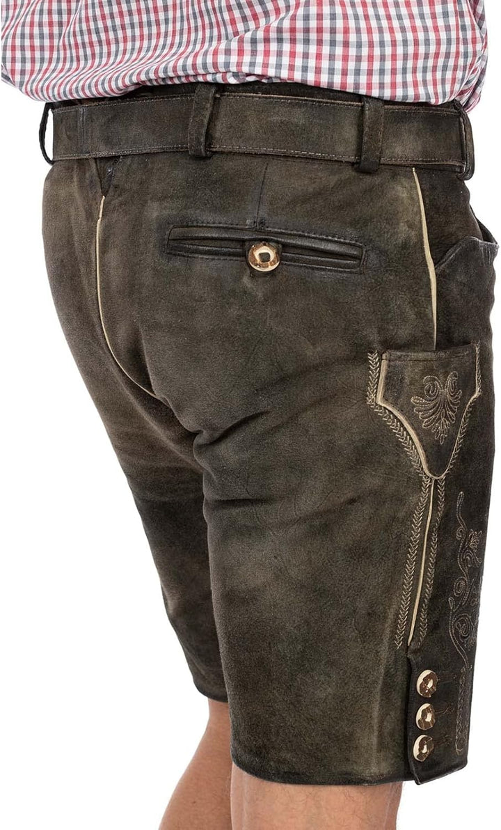 Maddox Herren Lederhose AMMERSEE 46 Braun, 46 Braun