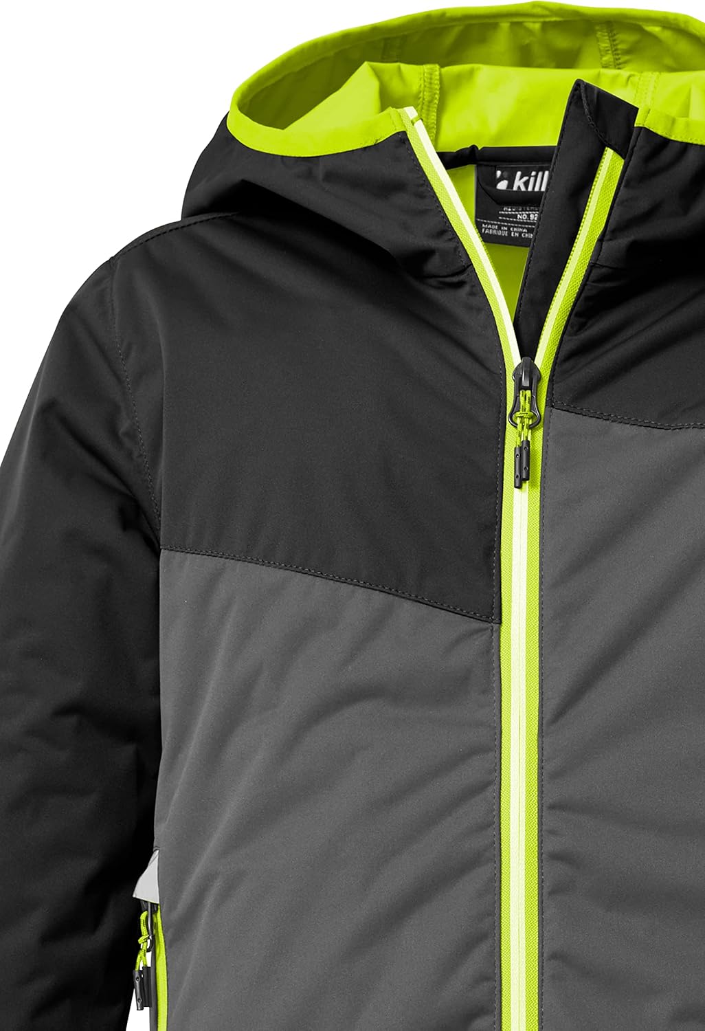 Killtec Jungen Kos 223 Bys Jckt 2-Lagen-Funktionsjacke/Outdoorjacke mit Kapuze, 140 Schwarz