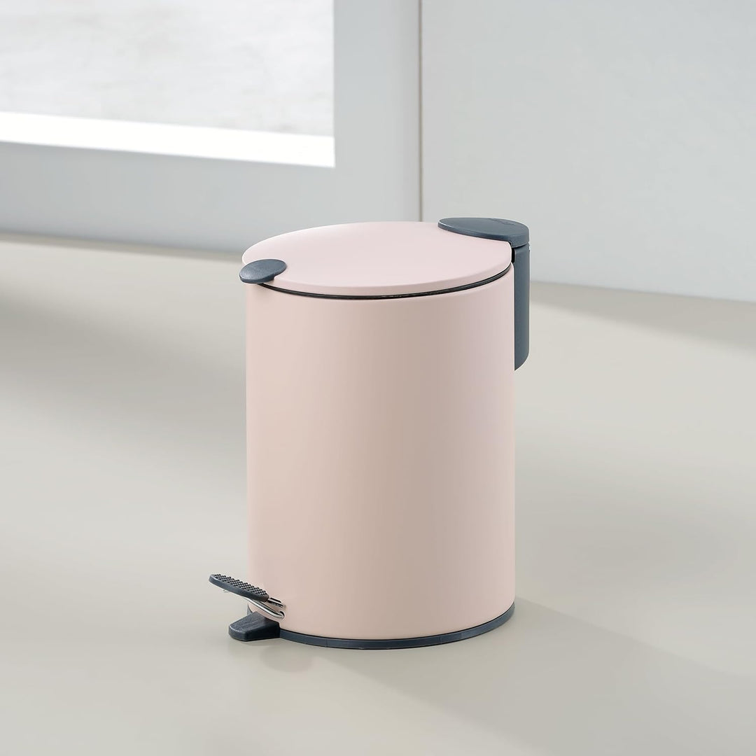 kela Kosmetikeimer 3l rosa matt, Silent-Close-Deckel, Tretmülleimer Badezimmer MATS, Badmülleimer mi