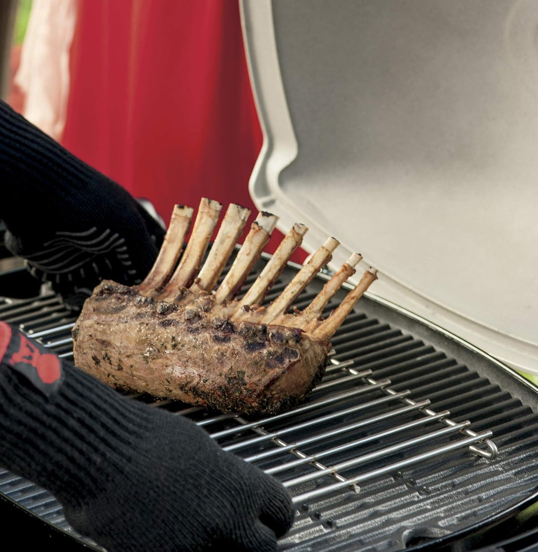 Weber Bratenrost - Gross (37 x 23cm), aus Edelstahl, für indirektes Grillen, passend Q-Serie, Go-Any