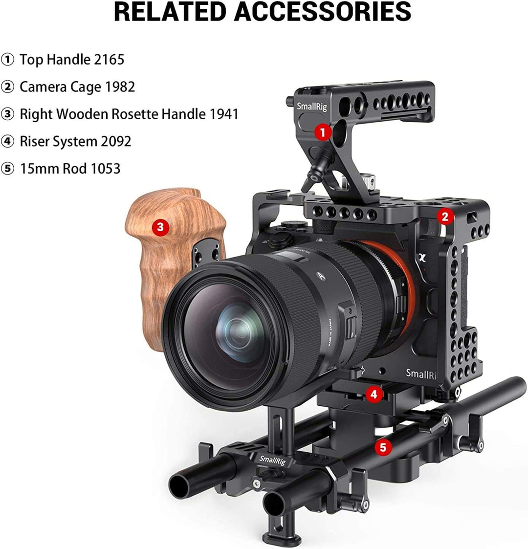 SMALLRIG 15mm LWS Linsenunterstützung für Langes Objektiv - BSL2681 53.5mm, 53.5mm