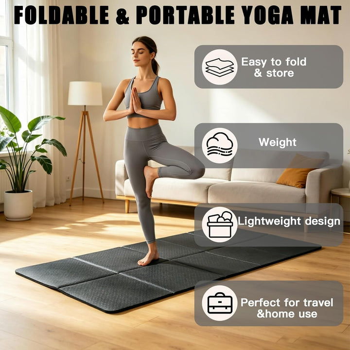 Faltbare Bodenschutzmatte Fitness Unterlegmatte für Fitnessgeräte, 180x60cm Bodenschutzmatte Laufban