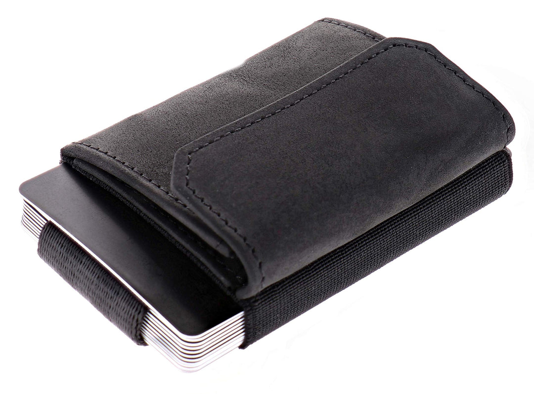 Jaimie Jacobs Minimalist Wallet Nano Boy Pocket Mini Geldbörse aus Textil mit Zugband schmaler Karte