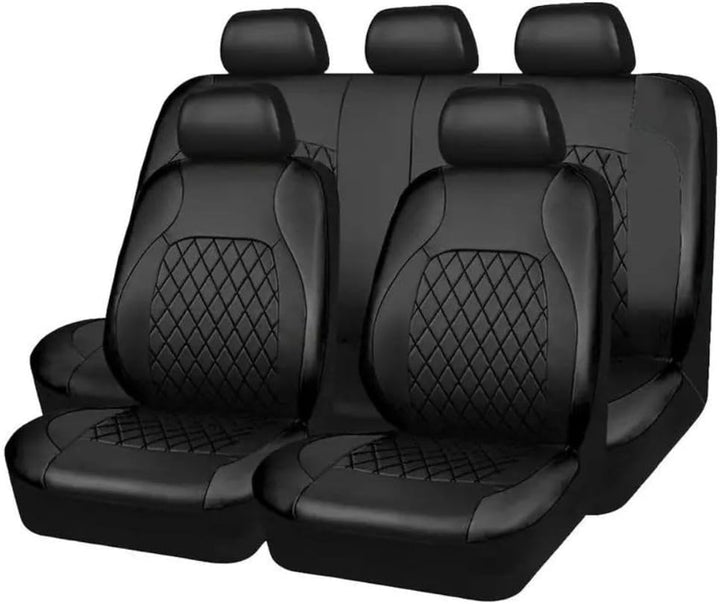 Universal Leather Autositzbezüge, Auto-Schonbezüge für die Vordersitze & Rückbank mit Airbag, 9 Stüc