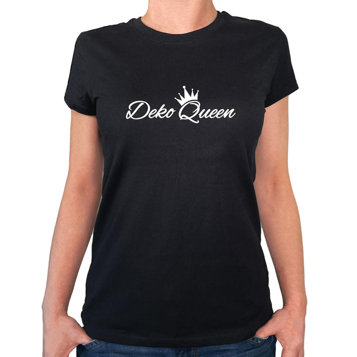 Huuraa Damen T-Shirt Deko Queen Krone Geschenk Grösse XS-XXL Bio Baumwolle Fairtrade Deko Queen Gesc