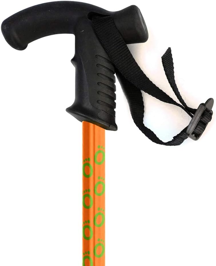 Flexyfoot stossdämpfender Gehstock mit Derby-Griff Orange, Orange
